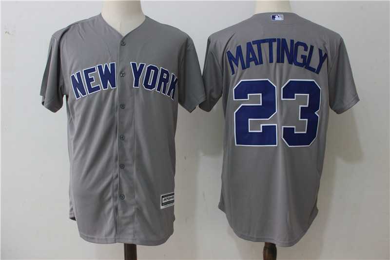 New York Yankees #23 Don Mattingly Gray New Cool Base Jersey,We sell and wholesale New York Yankees #23 Don Mattingly Gray New Cool Base Jersey on line form chian!